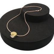 Spiral necklace with a gold-plated spiral