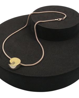Spiral necklace with a gold-plated spiral