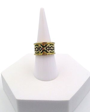 Ring with ethnic African pattern