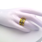 Ring with ethnic African pattern