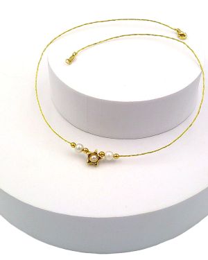 Pearl and star necklace