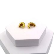 Chunky drop shape huggie earrings