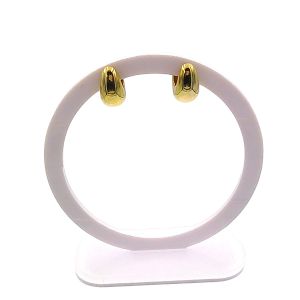 Chunky drop shape huggie earrings