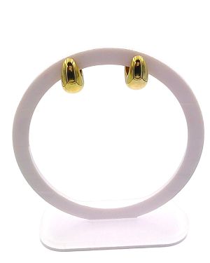 Chunky drop shape huggie earrings