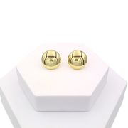 Round dome earrings