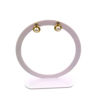 Cubic zirconia and pearl earrings