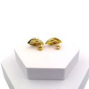 Chunky double link earrings