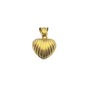 Fluted heart pendant