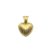 Fluted heart pendant