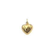 Puffy heart pendant