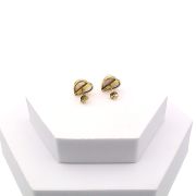 Heart-shaped mabé pearl earrings