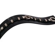 Gents leather and silver bracelet