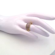 Dome ring with cubic zirconias