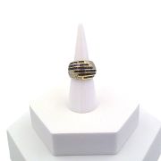 Dome ring with blue sapphires