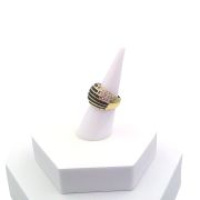 Dome ring with blue sapphires