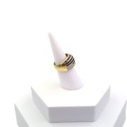 Dome ring with blue sapphires
