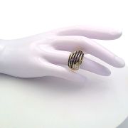 Dome ring with blue sapphires