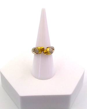 Ring with 2 x lion heads