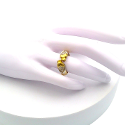 Ring with 2 x lion heads