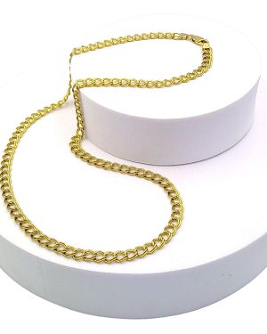 Double curb link neck chain