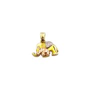 Elephant pendant with two elephants